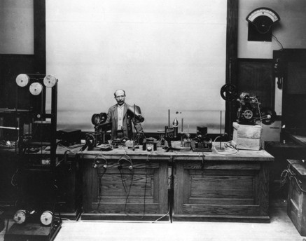 Joseph Tykociner's public demonstration of sound on film 1922 UIUC campus