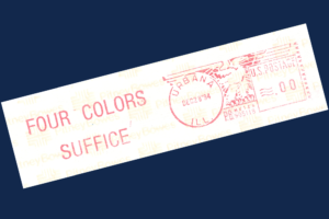 stamp that says four colors suffice from December 28, 1994