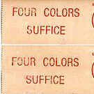 stamps that say Four Colors Suffice one worth $1 one worth 30 cents