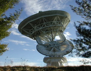 Large radio telescope dish