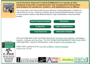 Screen capture of the Farm Decision Outreach Center Website